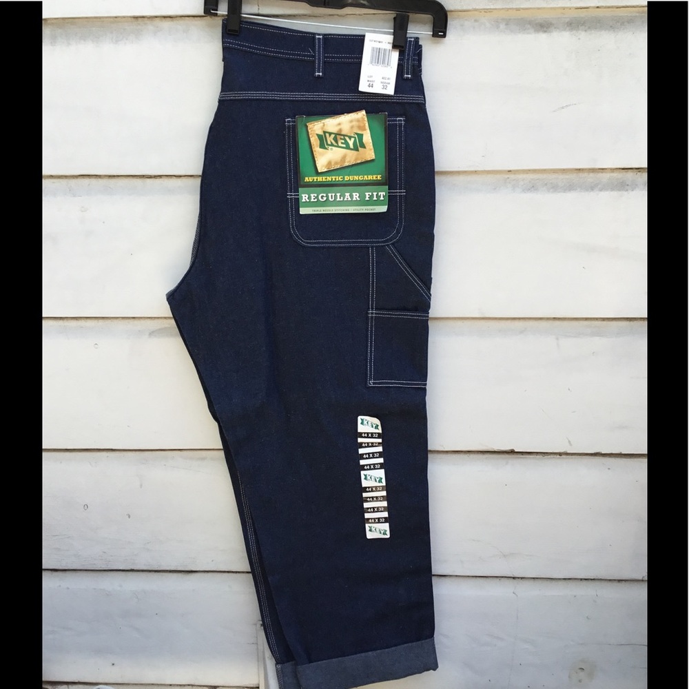 Men’s new KEY Dungaree reg fit jeans 42x32